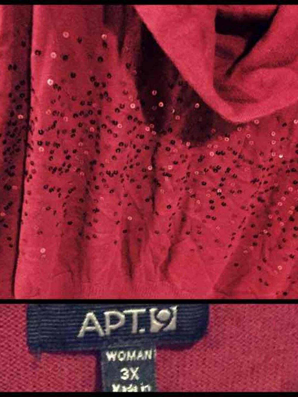 Neck Sequin Sweater